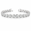 MONARCH | 20.13 Ct Round Diamond Tennis Bracelet in 14K White Gold