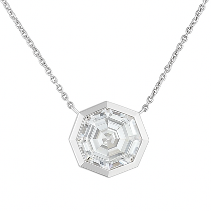 MUSE | 2.59 Ct Octagon Solitaire Pendant in 14K White Gold