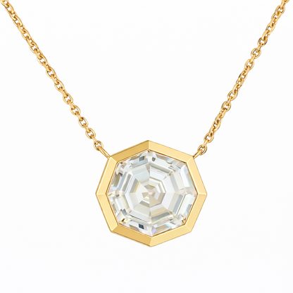 MUSE | 2.59 Ct Octagon Solitaire Pendant in 14K Yellow Gold