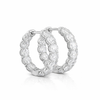 NORA | 6.61 Ct Oval Diamond Huggies Earrings in 14K Yellow Gold - Lab Grown Diamond