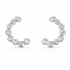 OCTAVIA LUXE | 6.82 Ct Octagon Shape Crawler Earring IN 14K WHITE GOLD - Lab Grown Diamond