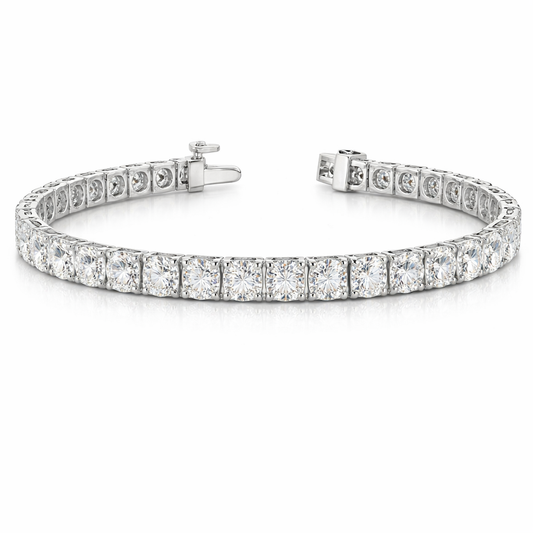 OLYMPIA | 16.94 Ct Round Diamond Tennis Bracelet in 14K White Gold