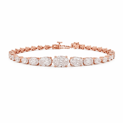 OPALIA | 5.55 Ct Diamond Riviera Bracelet in 14K Rose Gold
