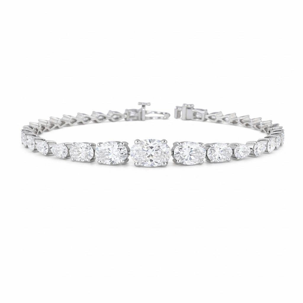 opalia | 5.55 ct diamond riviera bracelet in 14k white gold