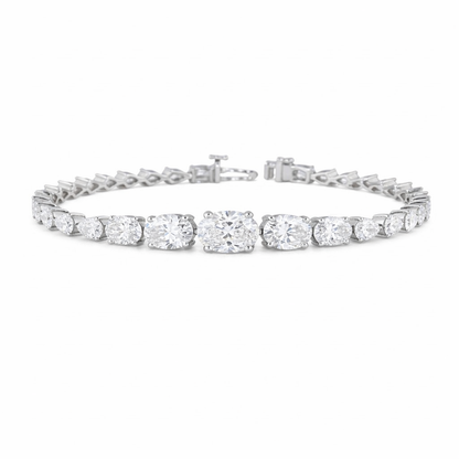 OPALIA | 5.55 Ct Diamond Riviera Bracelet in 14K White Gold