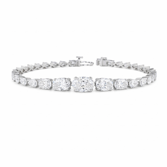 OPALIA | 5.55 Ct Diamond Riviera Bracelet in 14K White Gold