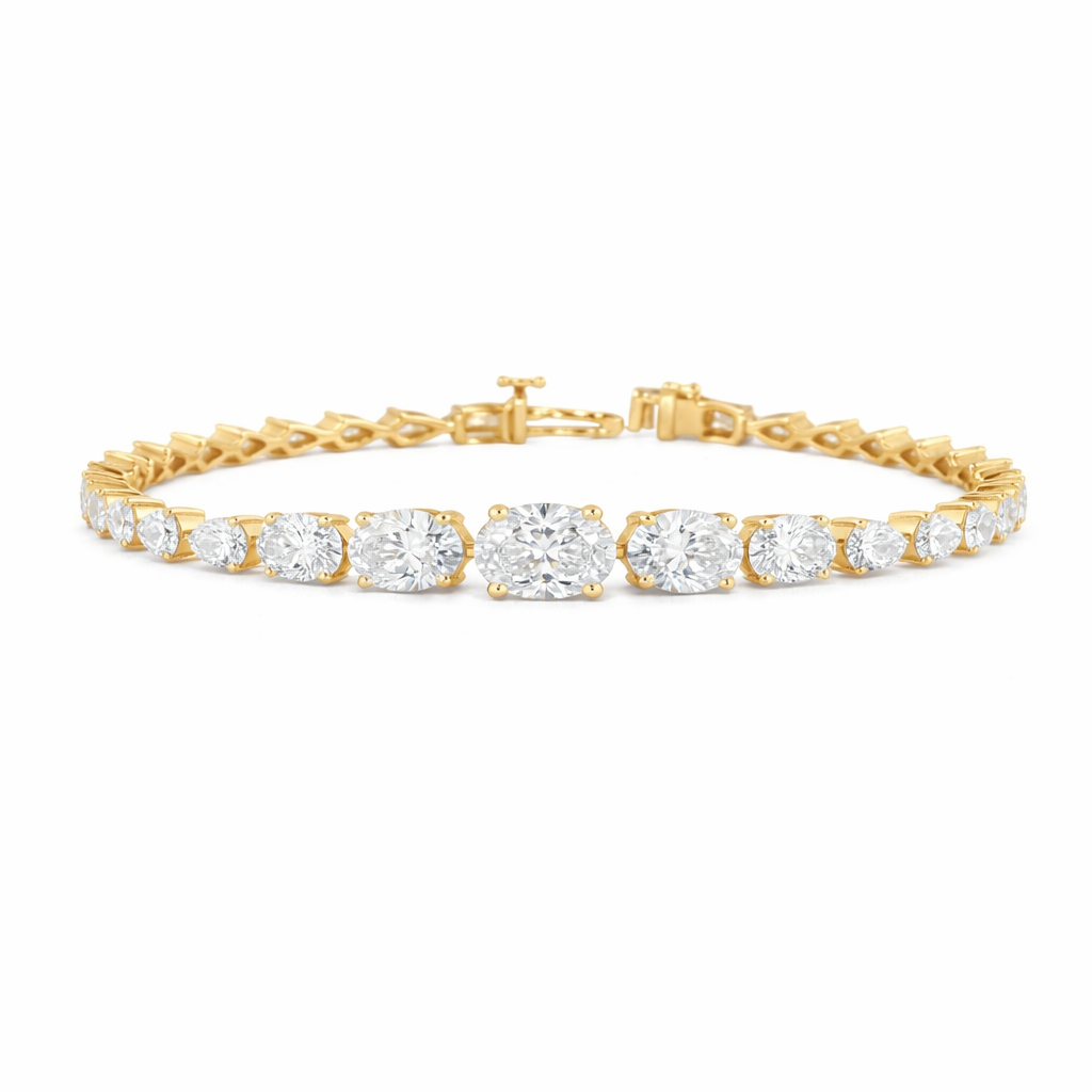 OPALIA | 5.55 Ct Diamond Riviera Bracelet in 14K Yellow Gold