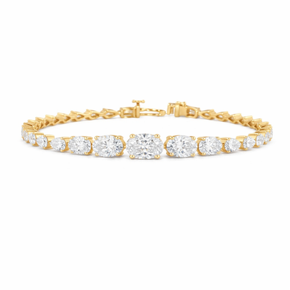 OPALIA | 5.55 Ct Diamond Riviera Bracelet in 14K Yellow Gold
