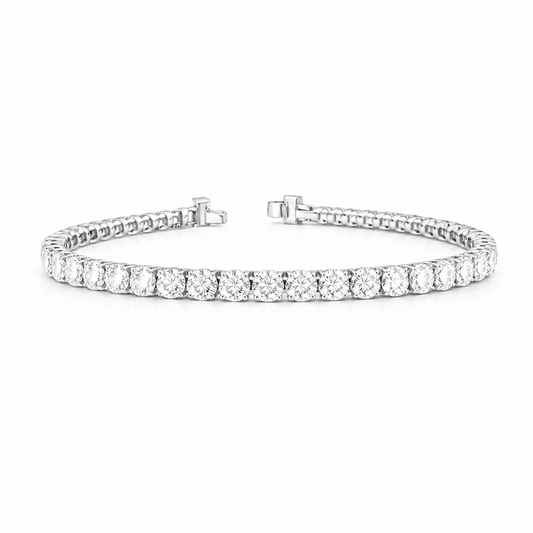 OPULENCE | 12.77 Ct Round Diamond Tennis Bracelet in 14K White Gold