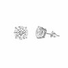 ORAVIE | 10.01 Ct Round Martini Diamond Stud Earrings in 14K White Gold - Lab Grown Diamond