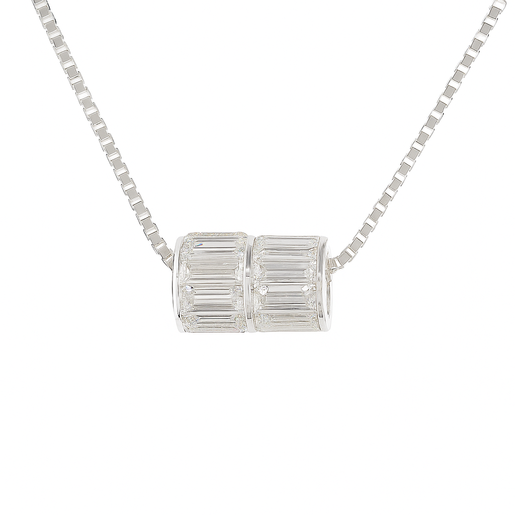orpha | 4.11 ct baguette pendant in 14k gold