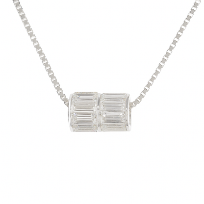 ORPHA | 4.11 Ct Baguette Pendant in 14K Gold