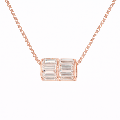 ORPHA | 4.11 Ct Baguette Pendant in 14K Rose Gold