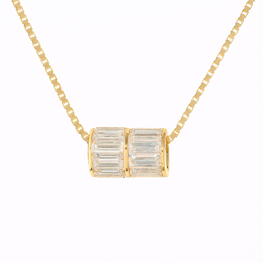 ORPHA | 4.11 Ct Baguette Pendant in 14K yellow Gold