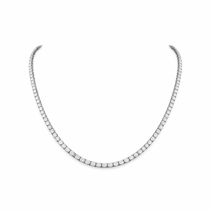 OVELA | 10.01 Ct Oval  Tennis Necklace in 14K White Gold