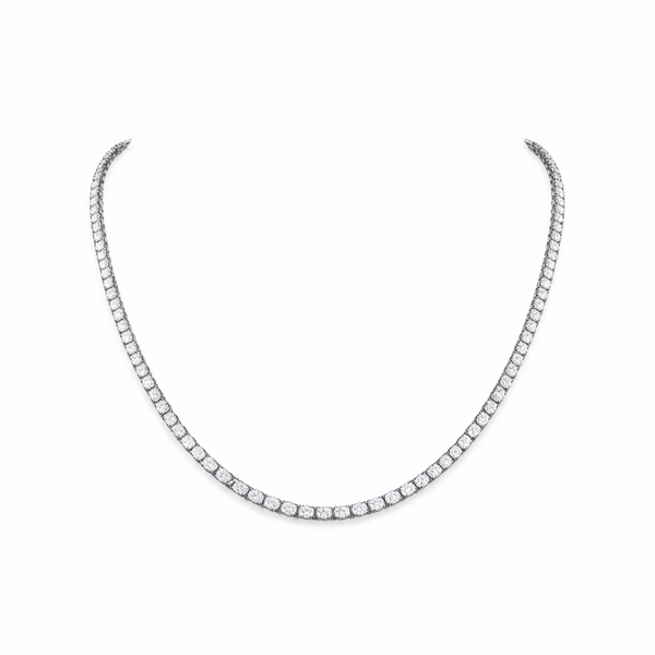 OVELA | 10.01 Ct Oval  Tennis Necklace in 14K White Gold
