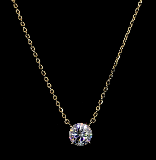 Solitaire Round 2.0ct 14K YELLOW GOLD