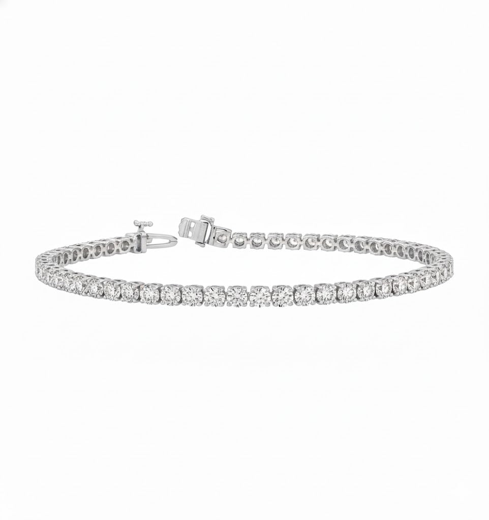 perpetua | 5.14 ct round diamond tennis bracelet in 14k white gold