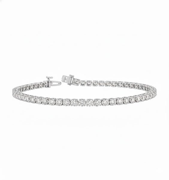 PERPETUA | 5.14 Ct Round Diamond Tennis Bracelet in 14K Gold