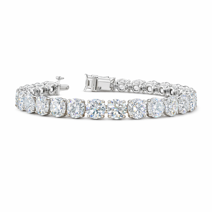 PINNACLE | 26.04 Ct Round Diamond Tennis Bracelet in 14K White Gold - Lab Grown Diamond