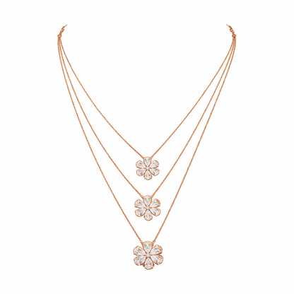 POLARIS | 9.33 Ct Mixed-Shape Diamond Necklace in 14K Rose Gold