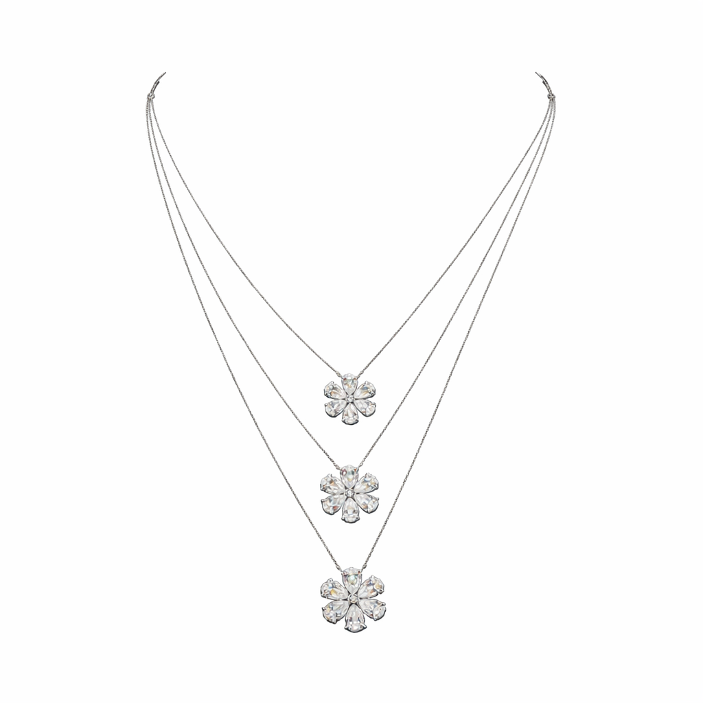 polaris | 9.33 ct mixed-shape diamond necklace in 14k white gold