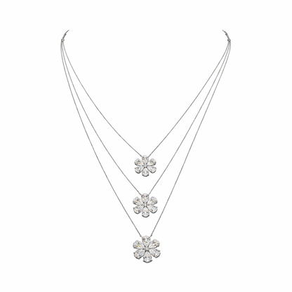 POLARIS | 9.33 Ct Mixed-Shape Diamond Necklace in 14K White Gold