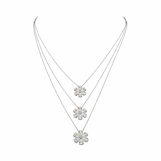 POLARIS | 9.33 Ct Mixed-Shape Diamond Necklace in 14K White Gold