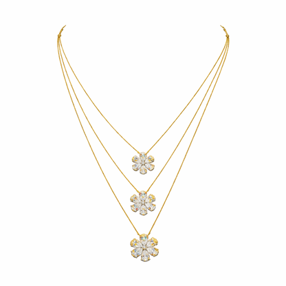 POLARIS | 9.33 Ct Mixed-Shape Diamond Necklace in 14K Yellow Gold