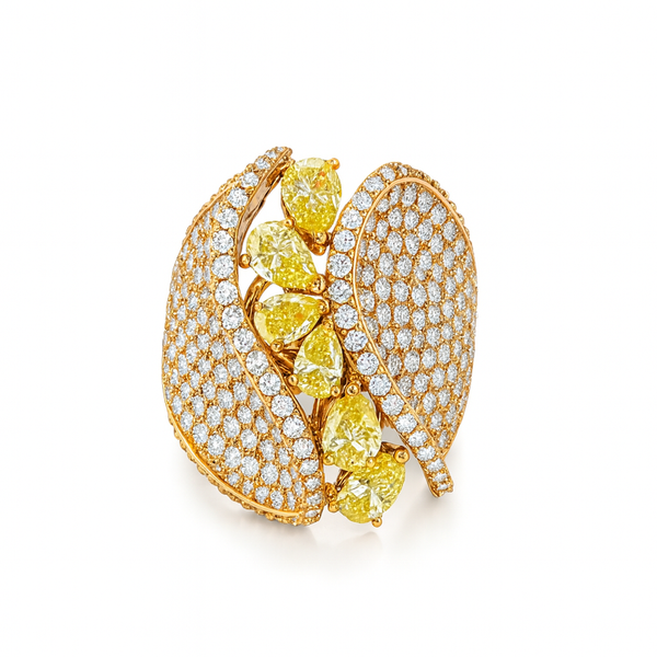 Auraline Frost RIng | Total 6.51CT Natural | 18K Rose Gold