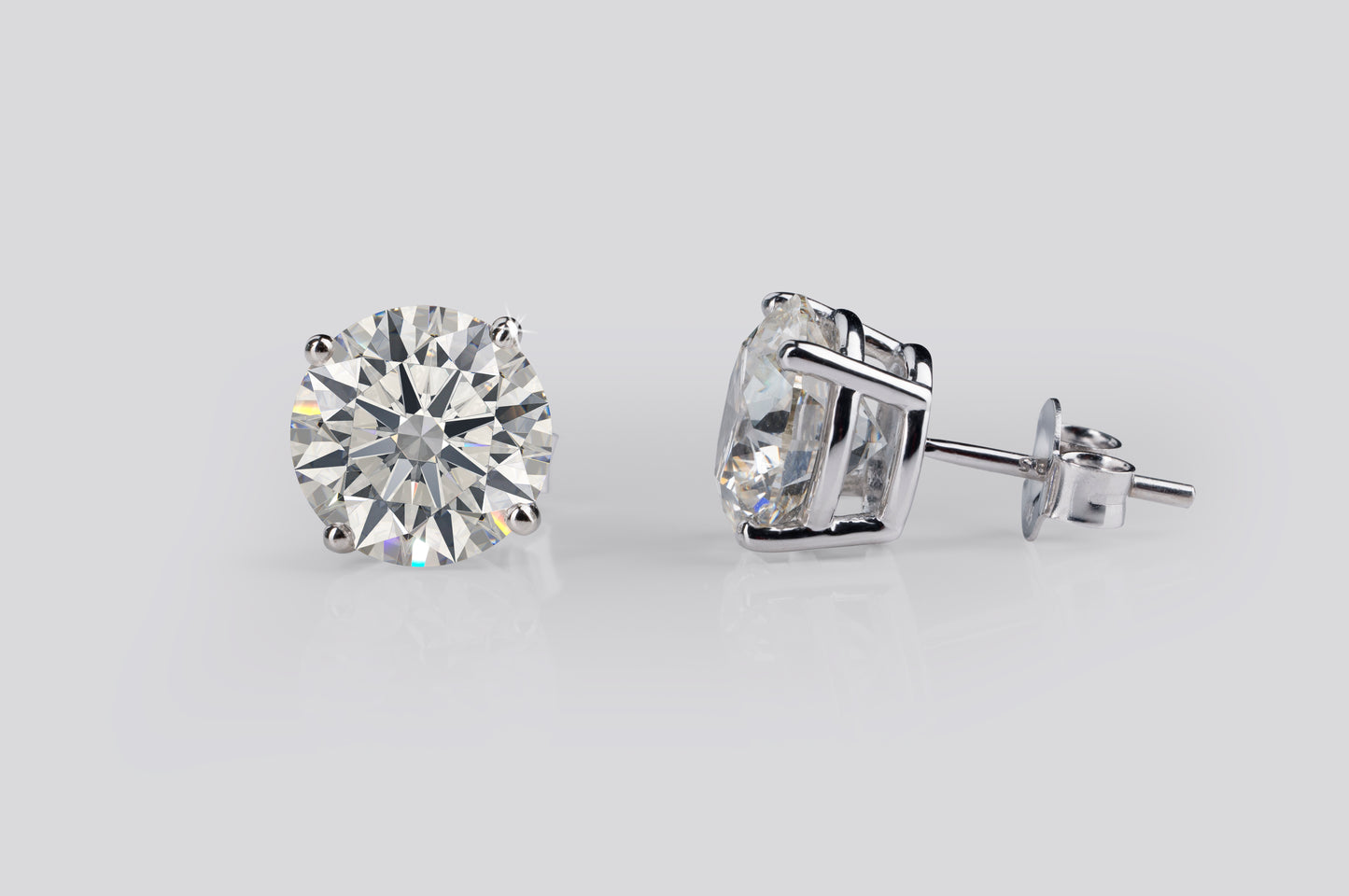 studs old european brilliant 0.0ct 14k white gold
