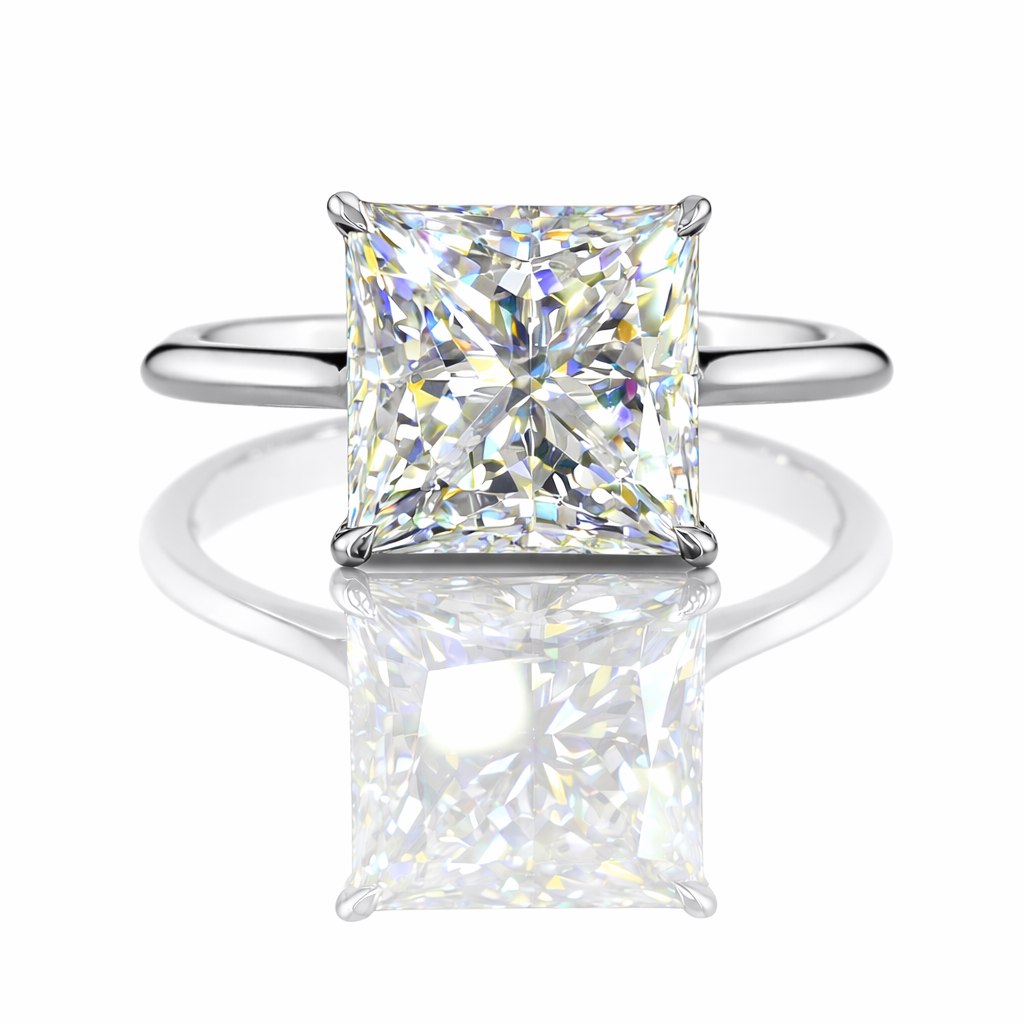 REGENT | 4.36 ct Mixed-Shape Diamond Hidden Halo Ring in White Gold