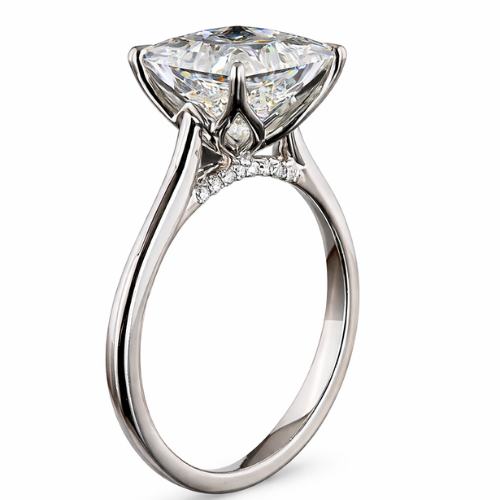 regent | 4.36 cts mixed-shape diamond hidden halo ring in platinum