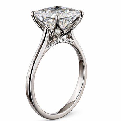 REGENT | 4.36 cts Mixed-Shape Diamond Hidden Halo Ring in Platinum