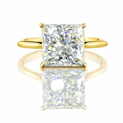REGENT | 4.36 cts Mixed-Shape Diamond Hidden Halo Ring in Yellow Gold