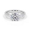 3 Stones Round 3.77ct 14K WHITE GOLD