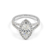 Split Shank Marquise 3.82ct 14K WHITE GOLD