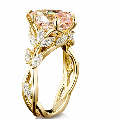 ROSAVINE | 3.12ct Pear Diamond Engagement Ring in 14K Yellow Gold - Lab Grown Diamond