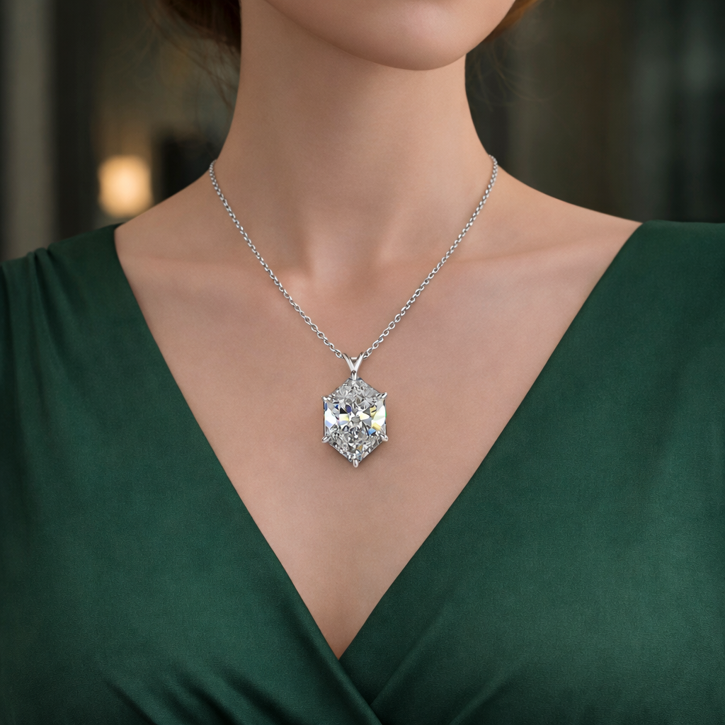 ROUNELLE | 2.07 Ct Antique Marquise Solitaire Pendant in 14K White Gold