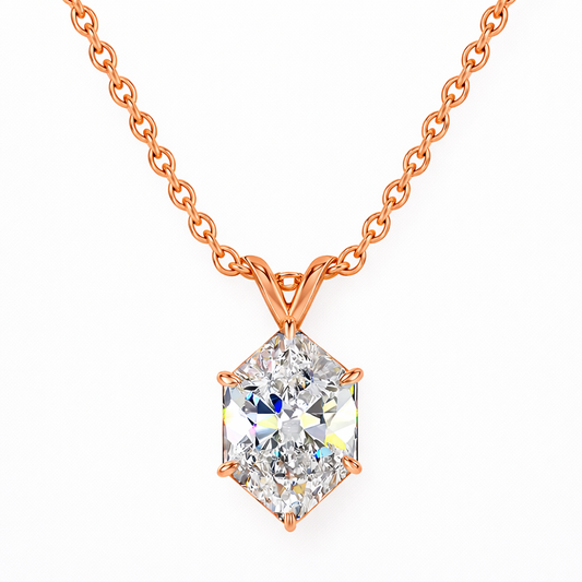 ROUNELLE | 2.07 Ct Antique Marquise Solitaire Pendant in 14K Rose Gold