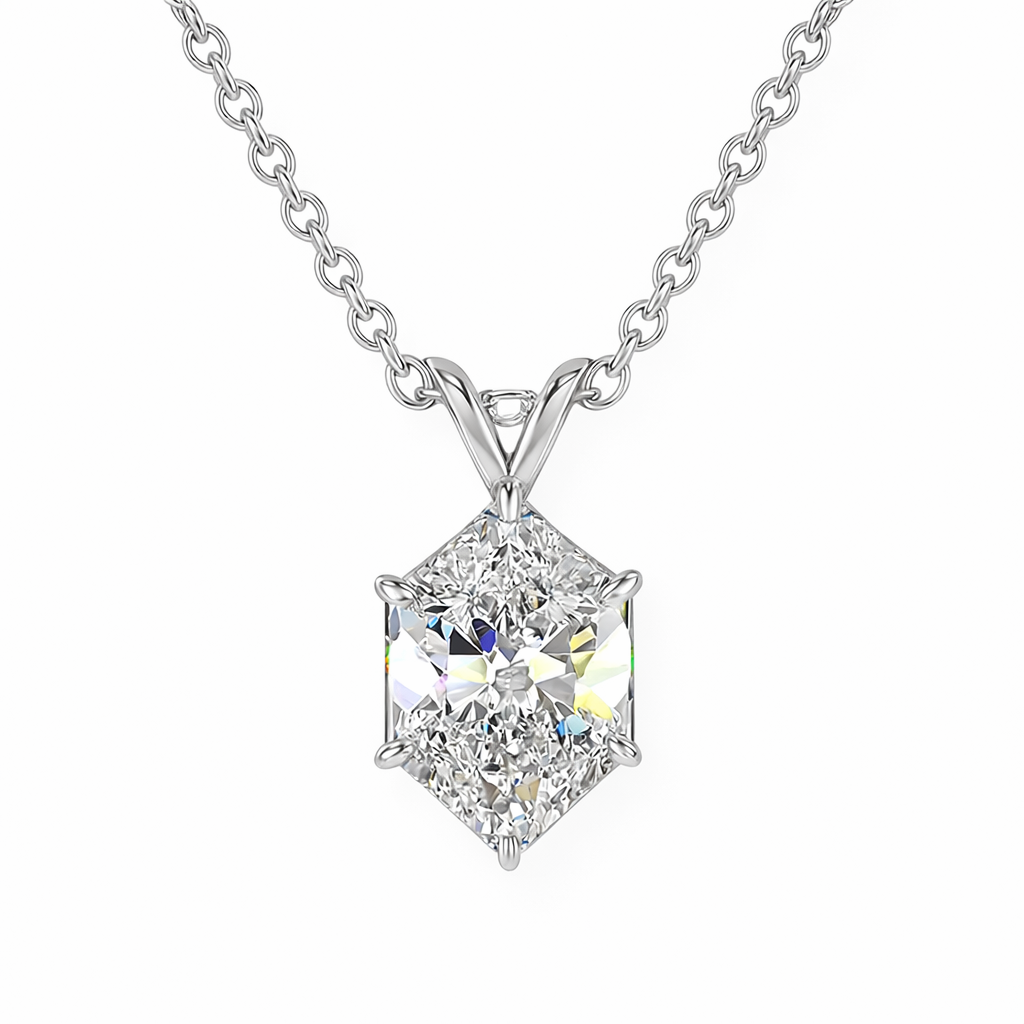 ROUNELLE | 2.07 Ct Antique Marquise Solitaire Pendant in 14K White Gold