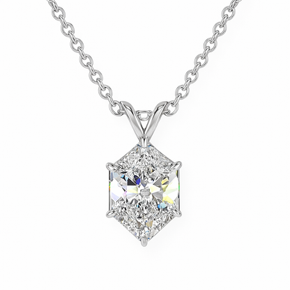ROUNELLE | 2.07 Ct Antique Marquise Solitaire Pendant in 14K White Gold