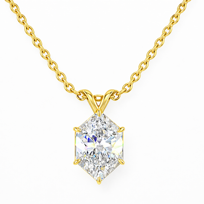 ROUNELLE | 2.07 Ct Antique Marquise Solitaire Pendant in 14K Yellow Gold