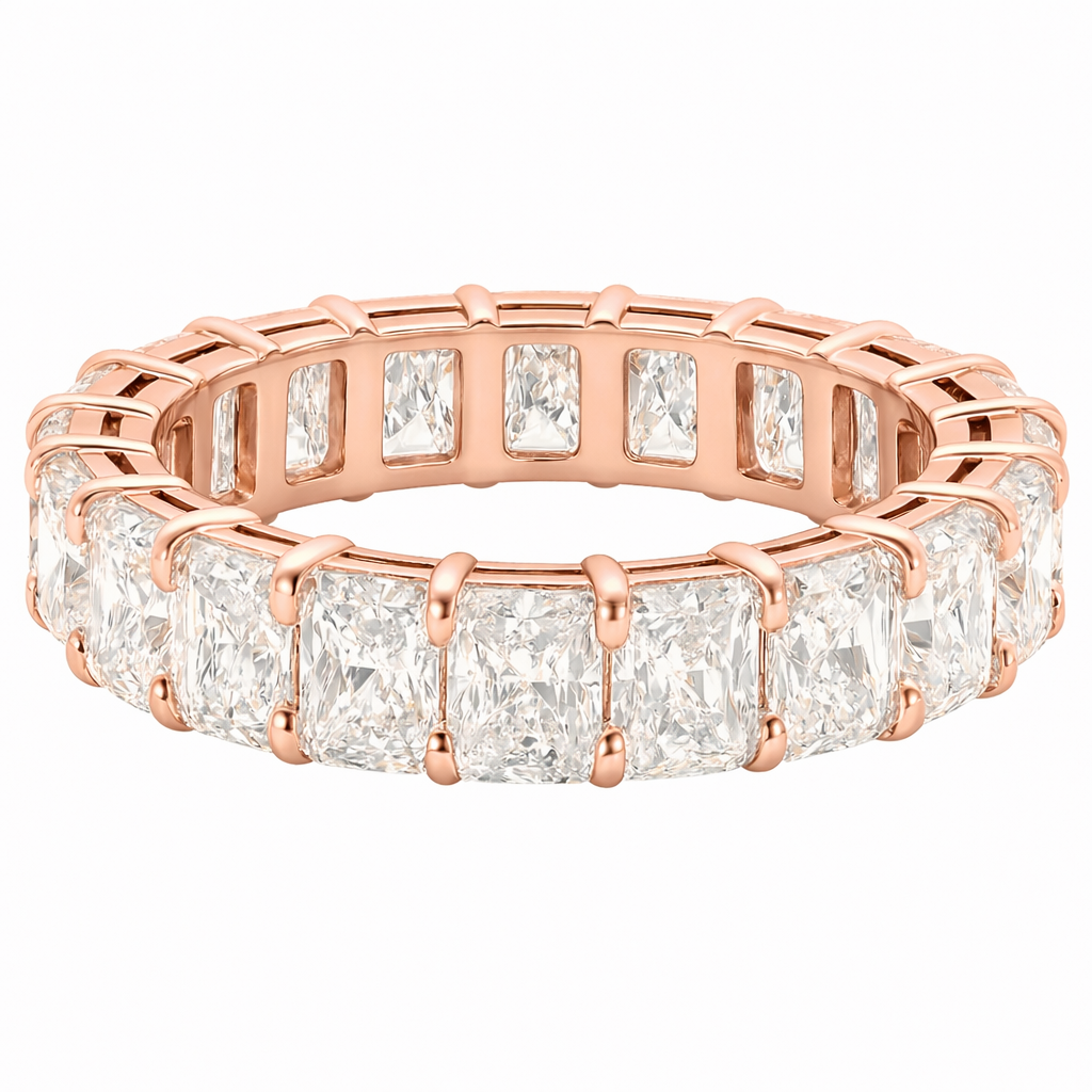 everglow radiant band | 6.22ct natural | 18k white gold