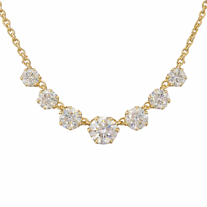 Round Diamond Special Necklace in 14K Yellow Gold | Facets Gems