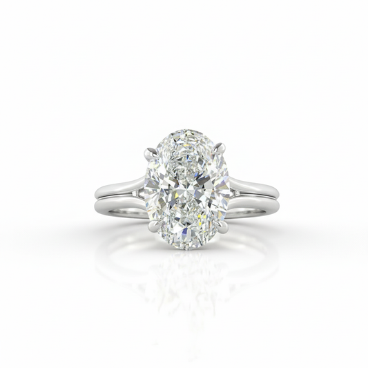SCARLETT | 3.5 Ct Oval Diamond Solitaire Ring in Platinum - Lab Grown Diamond