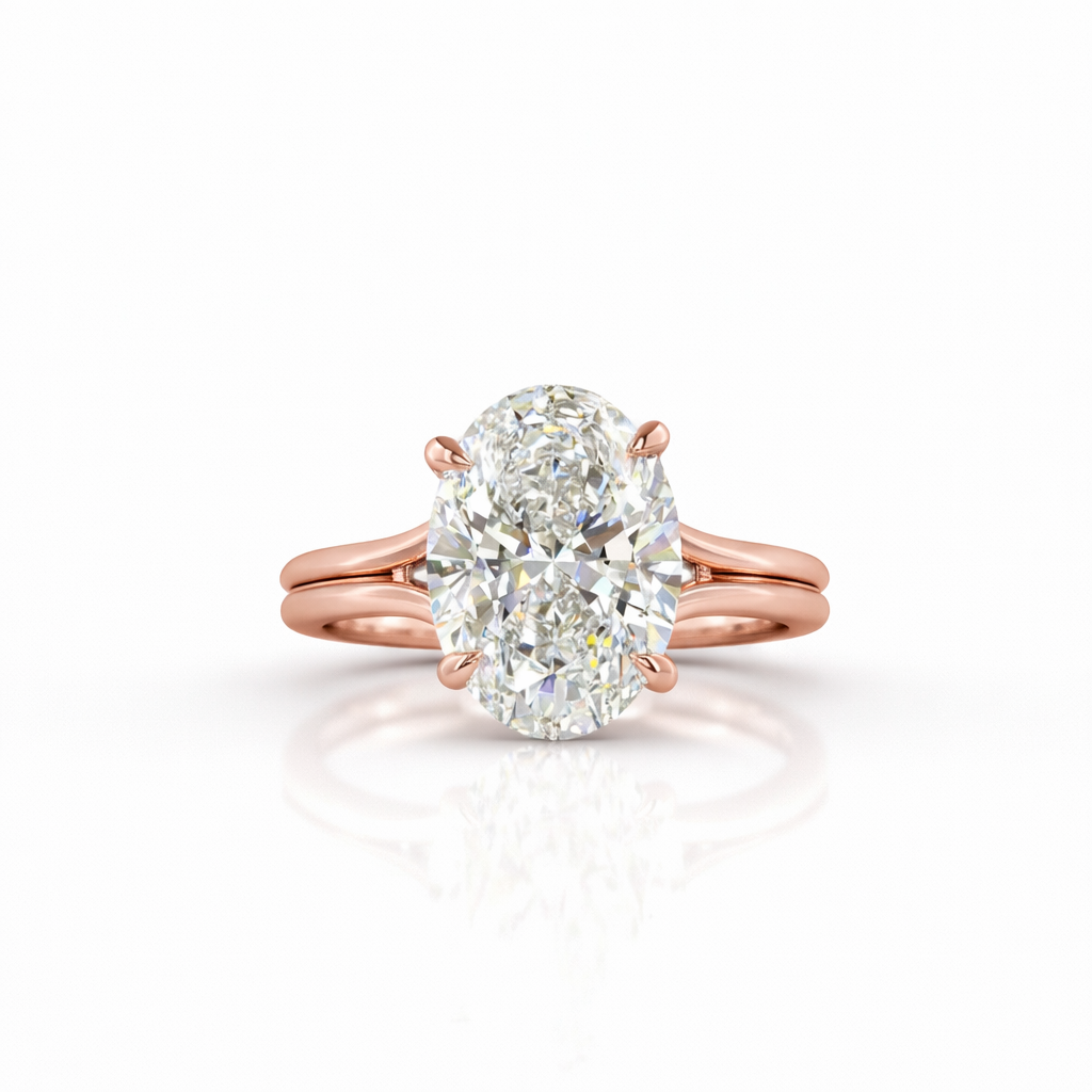 scarlett | 3.5 ct oval diamond solitaire ring in platinum - lab grown diamond