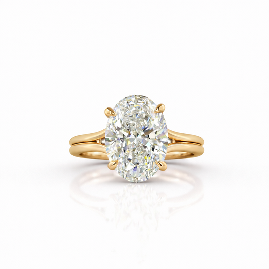 SCARLETT | 3.5 Ct Oval Diamond Solitaire Ring in Platinum - Lab Grown Diamond