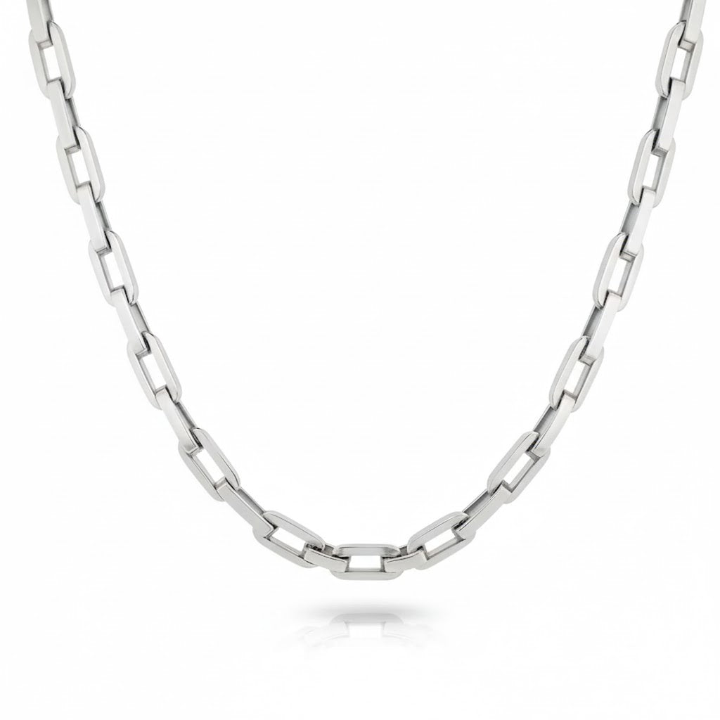 sentinel | 127gm gauge wire chain in 14k white gold - lab grown diamond