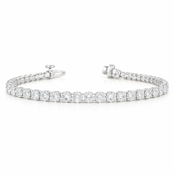 SERAPHIM | 7.7 Ct Round Diamond Tennis Bracelet in 14K Yellow Gold